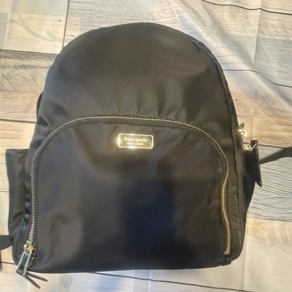 Kate Spade New York Chelsea Large Nylon Fashion Adult Backpack - Black GUC - Picture 4 of 12